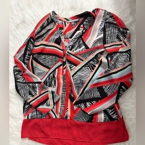 🎄Valerie Steven’s Geometric Patterned Women's Top